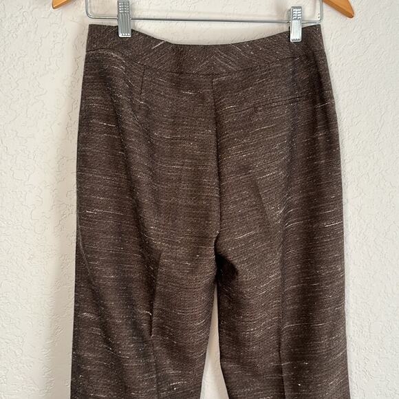 Lafayette 148 Virgin Wool Brown Dress Pants Hemp Stretch Lined Fall Preppy - Picture 4 of 7
